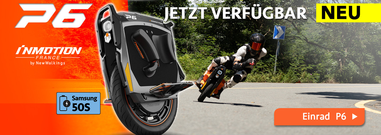 Neues elektrisches Einrad Inmotion P6: Das schnellste und leistungsstärkste elektrische Einrad der Welt
